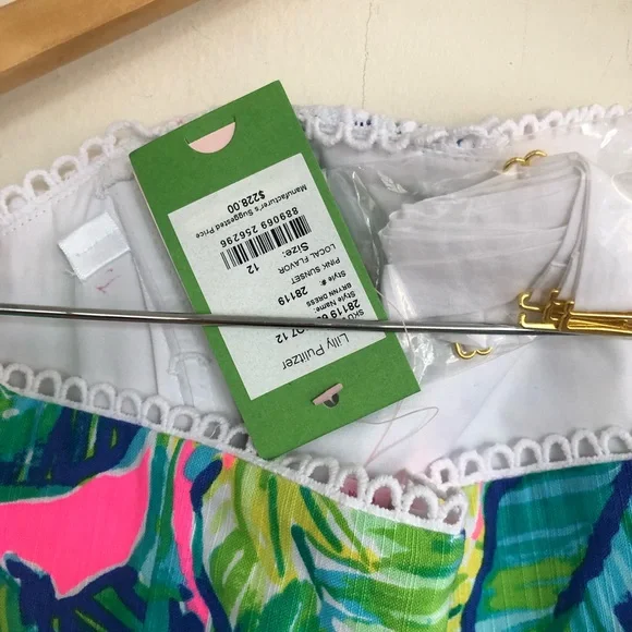 Lilly Pulitzer Pink Sunset Local Flavor Brynn Strapless Mini A-Line Dress - Picture 6 of 8